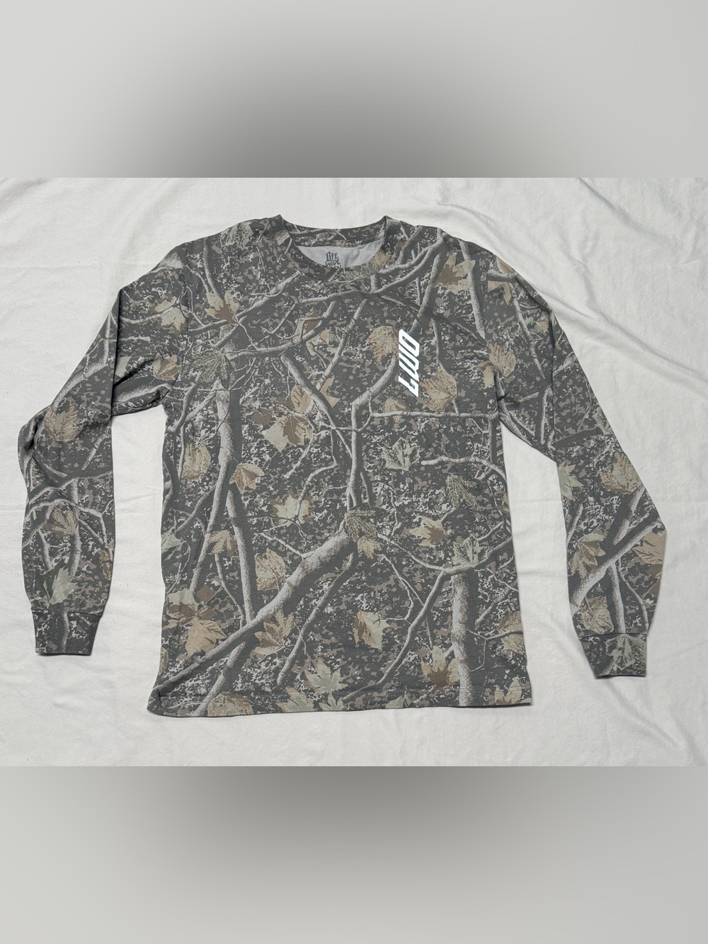 Long-Sleeve Camouflage Tee - Gray/Brown